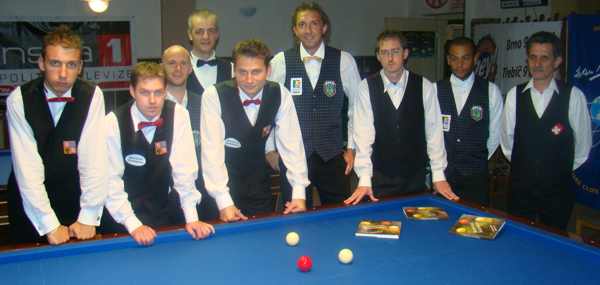 De gauche à droite: Bohm, Ziogas, Jaquet, Gretillat, Faus, Petit, Daellenbach, Gérimont, Psiskonis